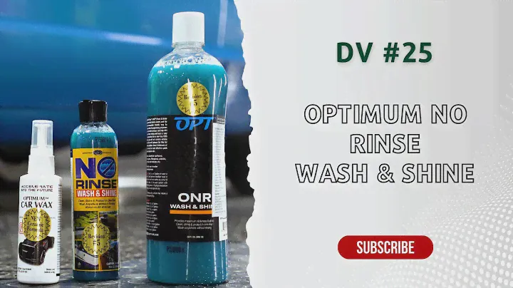 DV#25 - Mycie bez spłukiwania (rinseless wash) | Optimum No Rinse, Optimum Car Wax